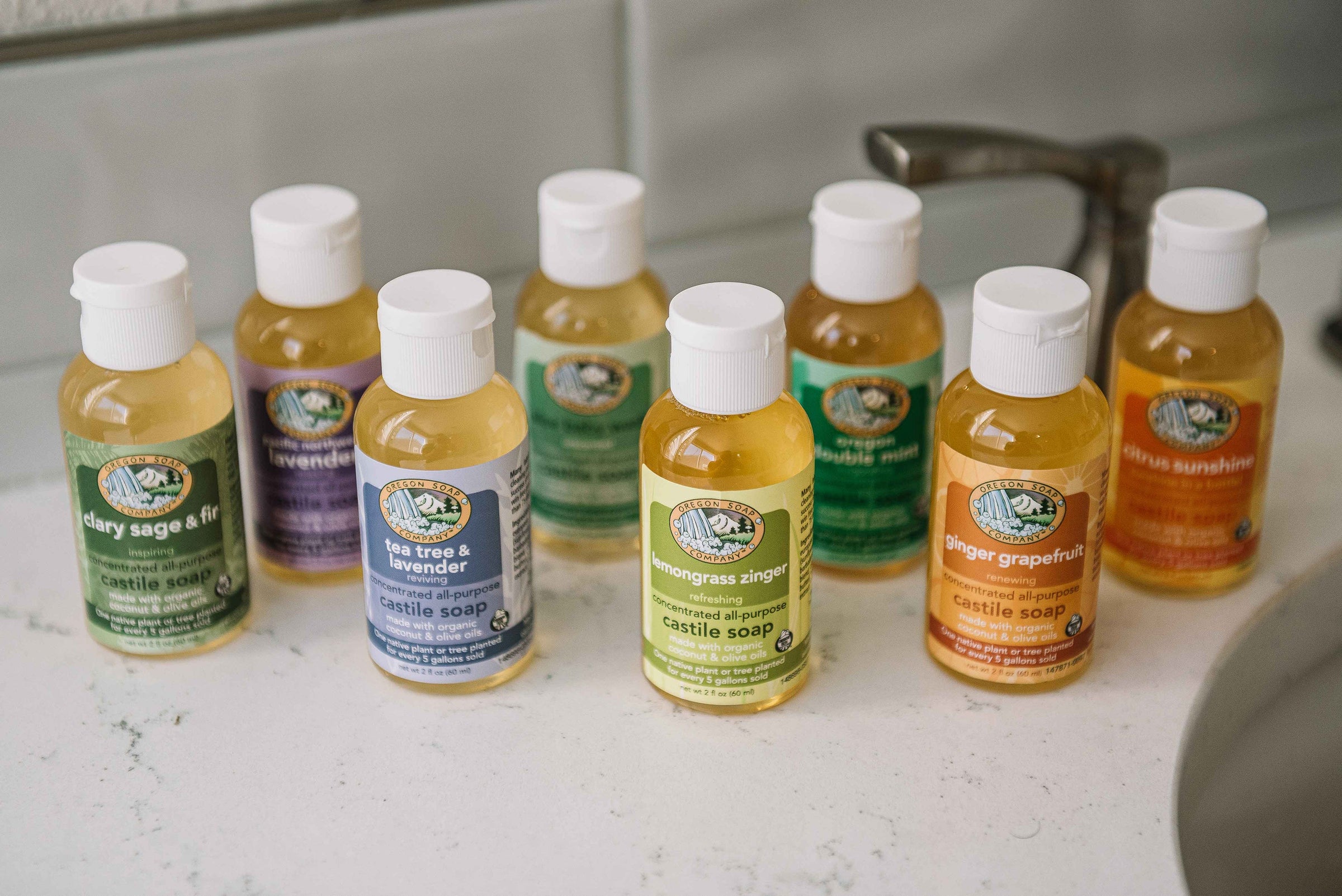 Liquid Castile Oranic Travel Size Soaps
