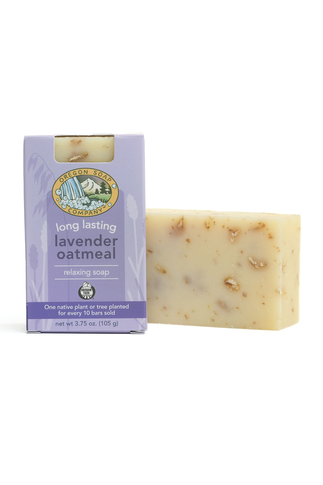 Lavender Oatmeal Bar:  All Natural. Certified Organic. Non-toxic Bar Soap