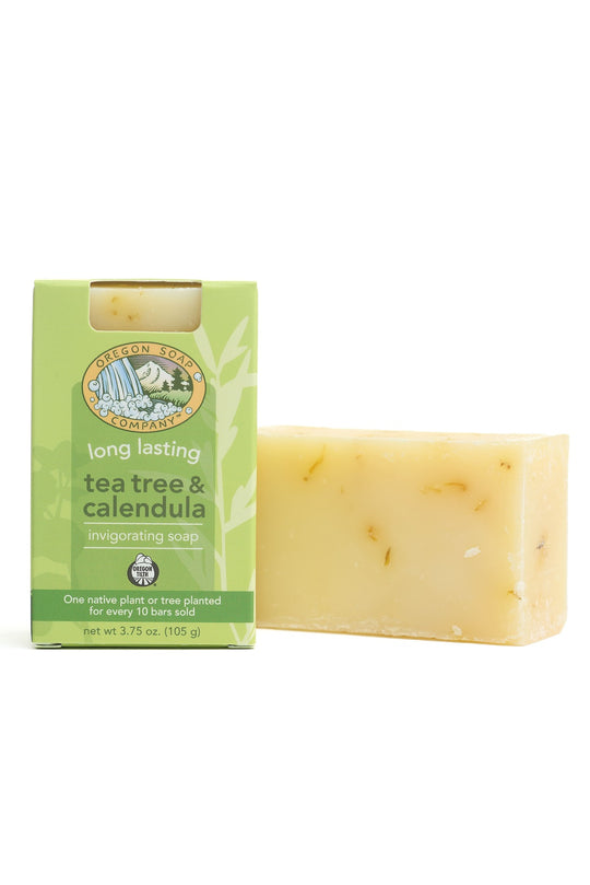 Tea Tree & Calendula Bar:  All Natural. Certified Organic. Non-toxic Bar Soap