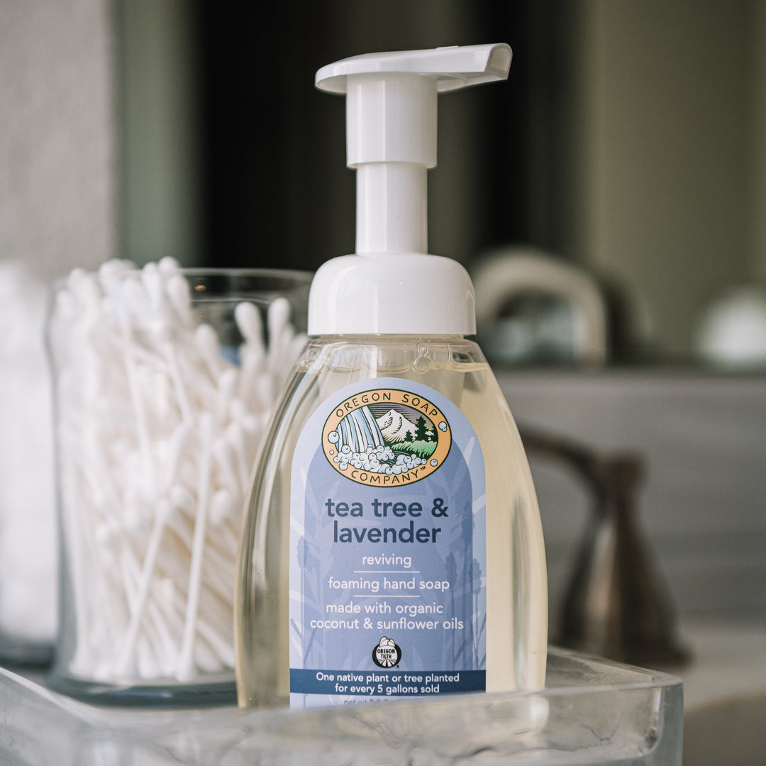 lavender and tea tree soap Organic Tea Tree & Lavender Foaming Soap, Soothing & Purifying, 1 gallon