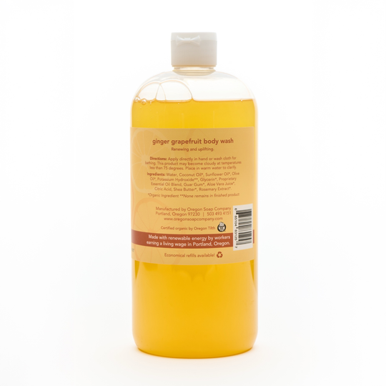 Ginger Grapefruit Natural Organic Body Wash